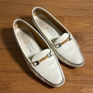 Salvatore Ferragamo White Loafers Size 7.5